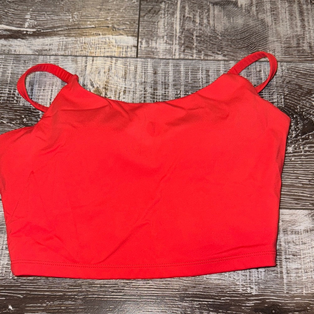 Red Cropped Tank Top